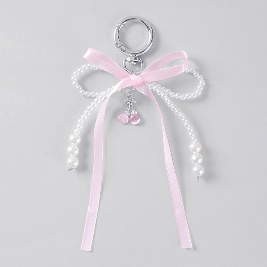 1 Piece Romantic Series Sweet Bow Knot Alloy Artificial Pearl Women's Bag Charms 