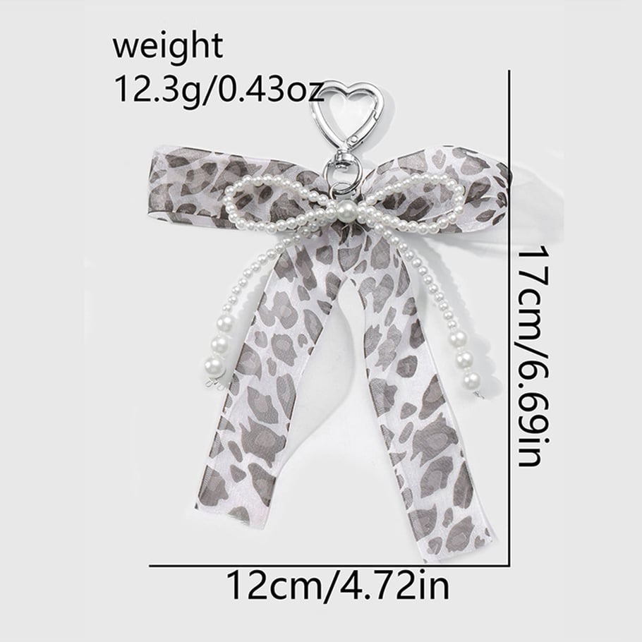 1 Stück Simple Series Retro Bow Knot Alloy Künstliche Perle Damen Taschenanhänger Bild2
