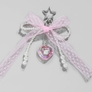 1 Piece Romantic Series Sweet Bow Knot Iron Artificial Pearl Women's Bag Charms h5 