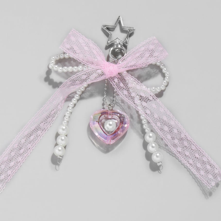 1 Piece Romantic Series Sweet Bow Knot Iron Artificial Pearl Women's Bag Charms 