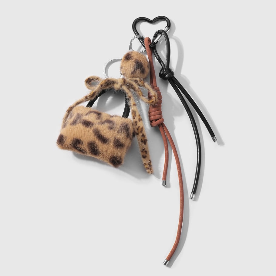 1 Stück Romantische Serie Retro Leopardenmuster Legierung Damen Taschenanhänger 