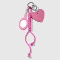 1 rose red heart mirror keychain 