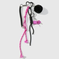 1 black plush ball rose red color matching hanging rope pendant Picture2