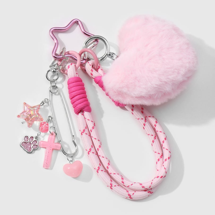 1 Stück Romantische Serie Sweet Heart Alloy Damen Taschenanhänger 