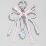 1 pink ribbon heart star keychain Picture3