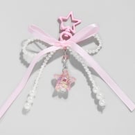 1 pink ribbon star keychain Picture2