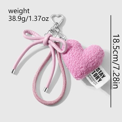 1 Stück Romantische Serie Niedliche Herz Legierung Damen Taschenanhänger h5 Bild2