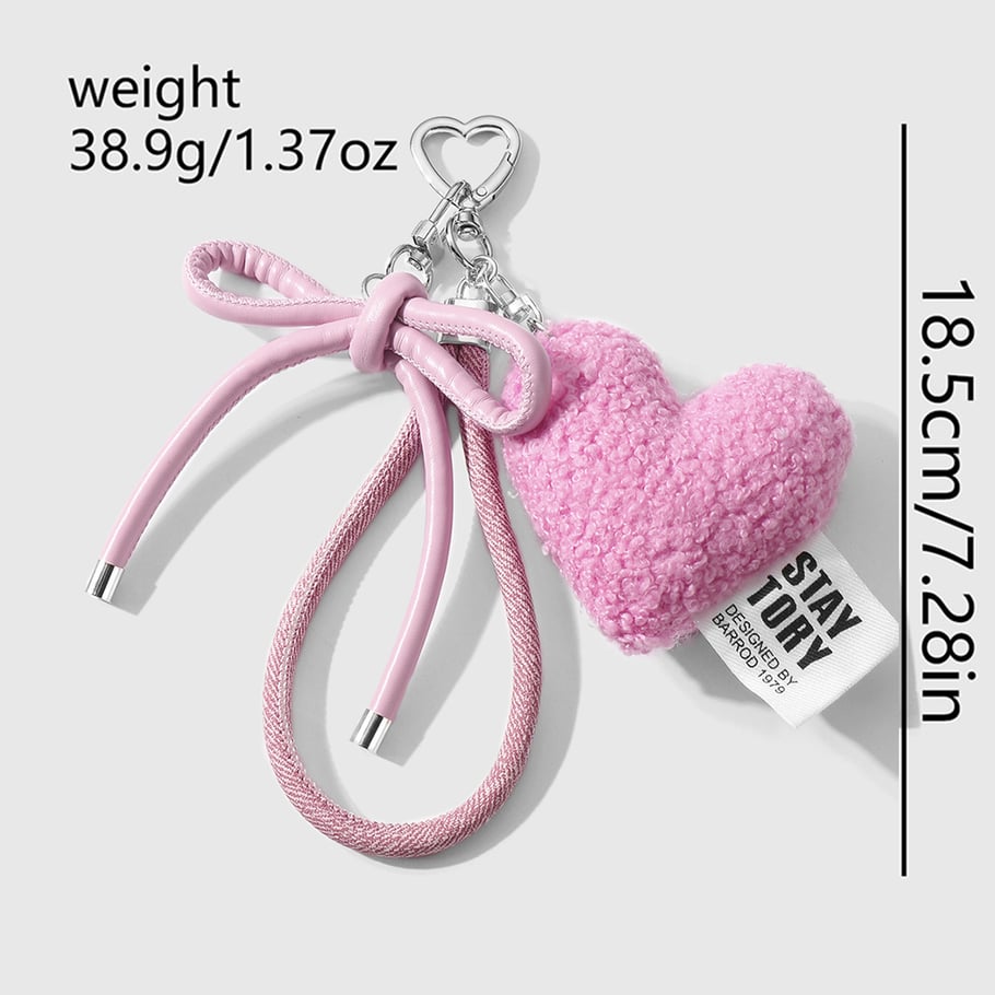 1 Stück Romantische Serie Niedliche Herz Legierung Damen Taschenanhänger Bild2