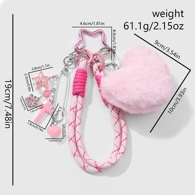 1 Stück Romantische Serie Sweet Heart Alloy Damen Taschenanhänger h5 Bild2