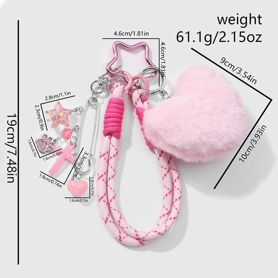 1 Stück Romantische Serie Sweet Heart Alloy Damen Taschenanhänger Bild2