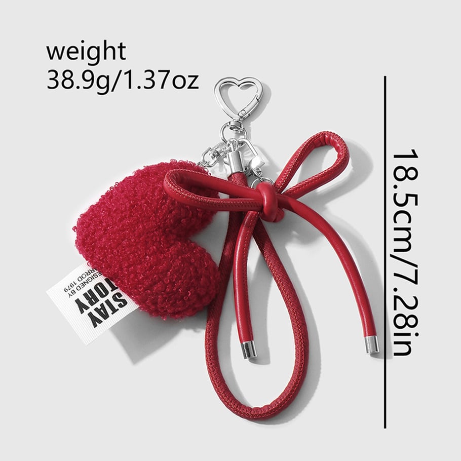 1 Stück Romantische Serie Niedliche Herz Legierung Damen Taschenanhänger Bild2