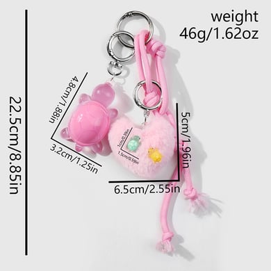1 Stück Romantische Serie Sweet Heart Resin Damen Taschenanhänger h5 Bild2