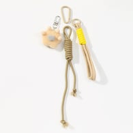 Brown cat claw lanyard keychain 1 piece 