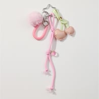 Plush ball hand-woven rope peach pendant 1 Picture2
