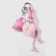 1 pink turtle heart plush pendant keychain Picture2