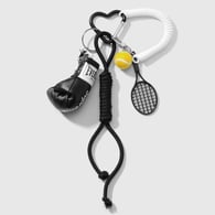 1 black glove tennis racket keychain Picture2