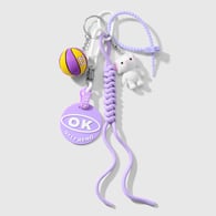 1 purple hanging rope elephant basketball keychain Picture2