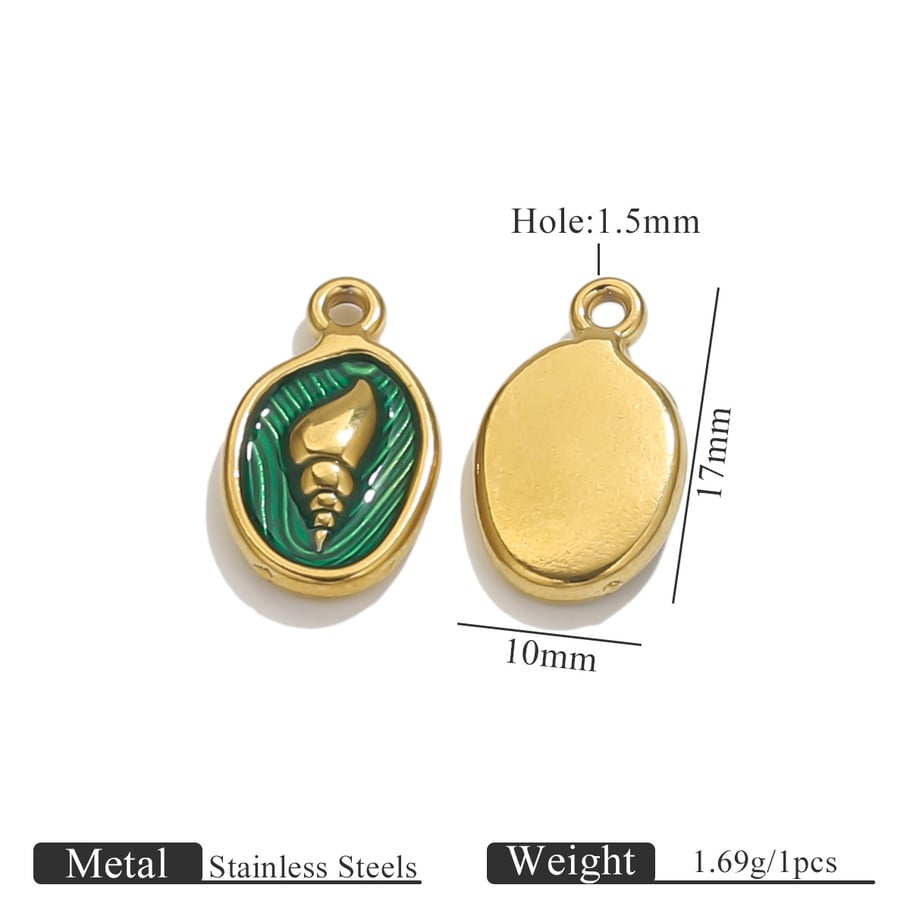 1 pieza de colgantes de acero inoxidable color dorado con diseño de tortuga retro de serie simple para mujer 