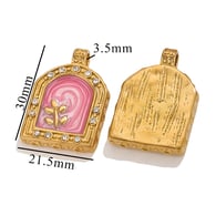 Square Diamond Pendant-Pink Picture21