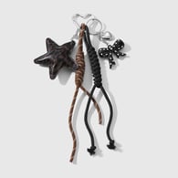 1 brown leopard print star bow keychain Picture3
