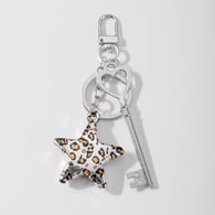 1 Silver Leopard Star Keychain Picture2