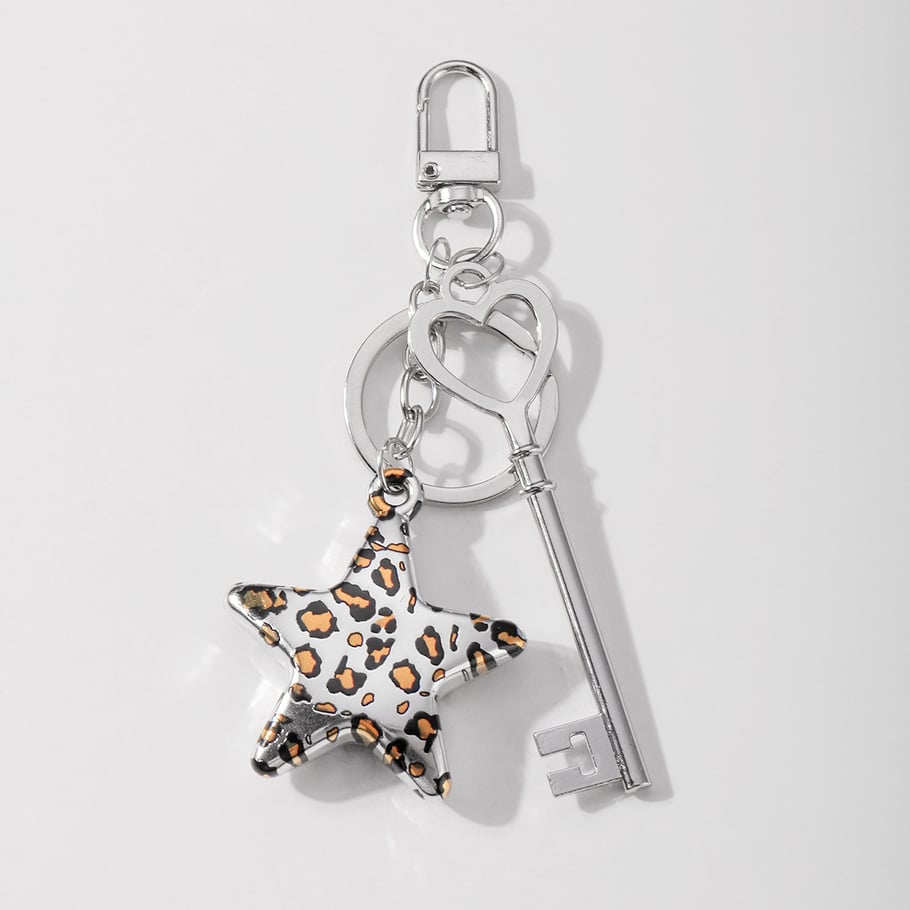 1 Stück Simple Series Retro Leopard Print CCB Damen Taschenanhänger 