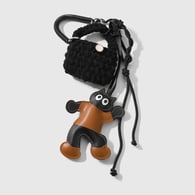 1 black dress doll small bag keychain 