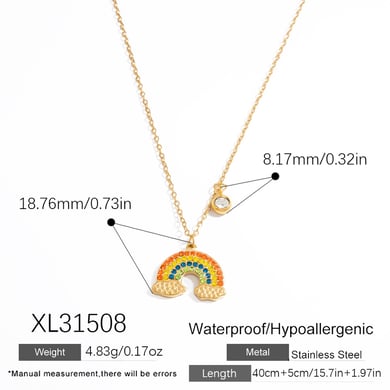 1 Stück romantische Serie süße Pflanze Edelstahl Gold Farbe Damen Anhänger Halsketten h5 