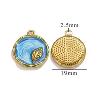 Round Small Leaf Pendant-Blue Picture10