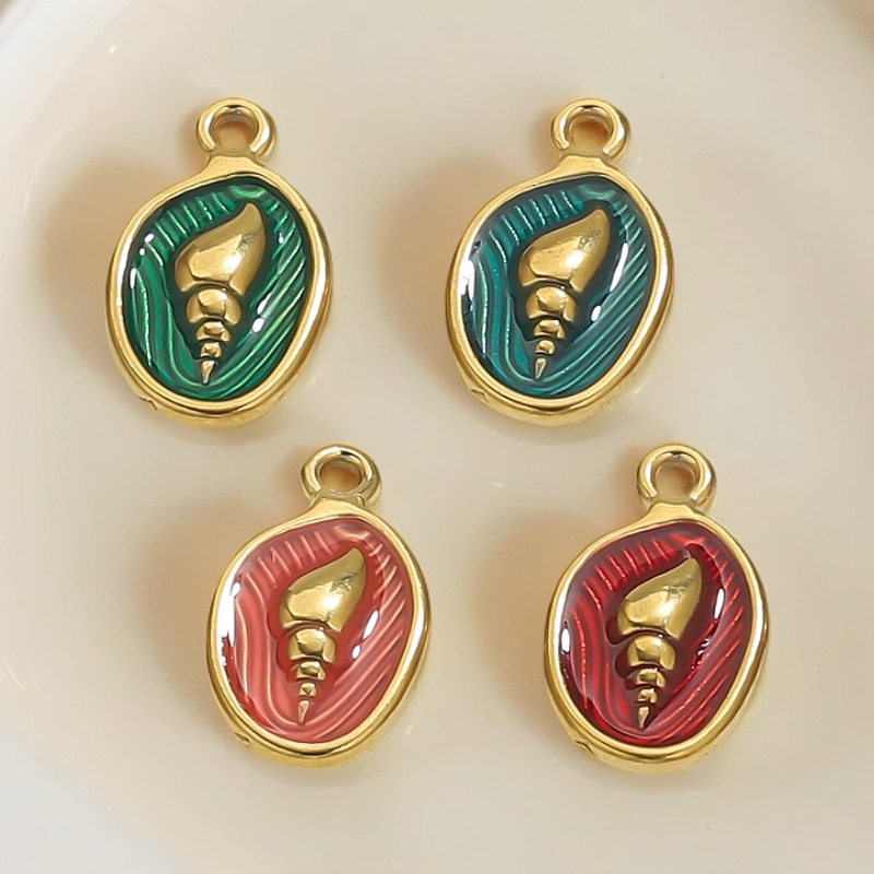1 pieza de colgantes de acero inoxidable color dorado con diseño de tortuga retro de serie simple para mujer Imagen2