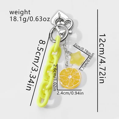 1 Stück Simple Series Simple Chain Kunststoff Damen Taschenanhänger h5 Bild2