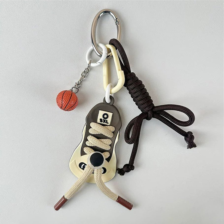 1 Piece Sport Series Brown Color Women's Bag Charms 