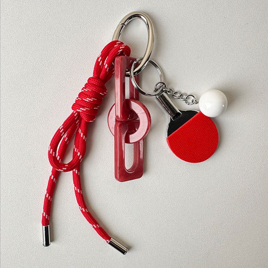 1 Piece Sport Series Red Color Women's Bag Charms 