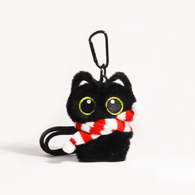 Red and white scarf-big eyed black cat Picture2