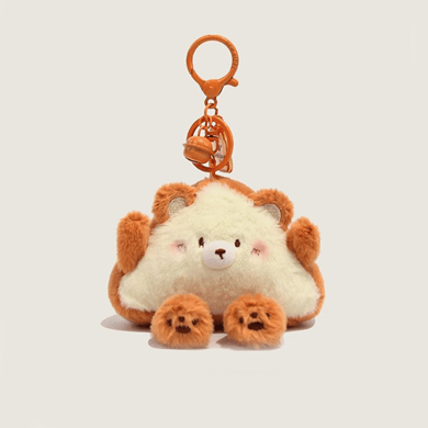 1 Piece Designable Series Cute Bread Furry Bear Rayon Women's Bag Charms h5 Picture2