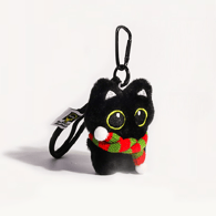 Red and green scarf-big eyed black cat Picture3