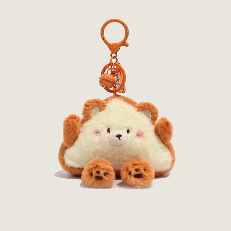 1 Piece Designable Series Cute Bread Furry Bear Rayon Women's Bag Charms 