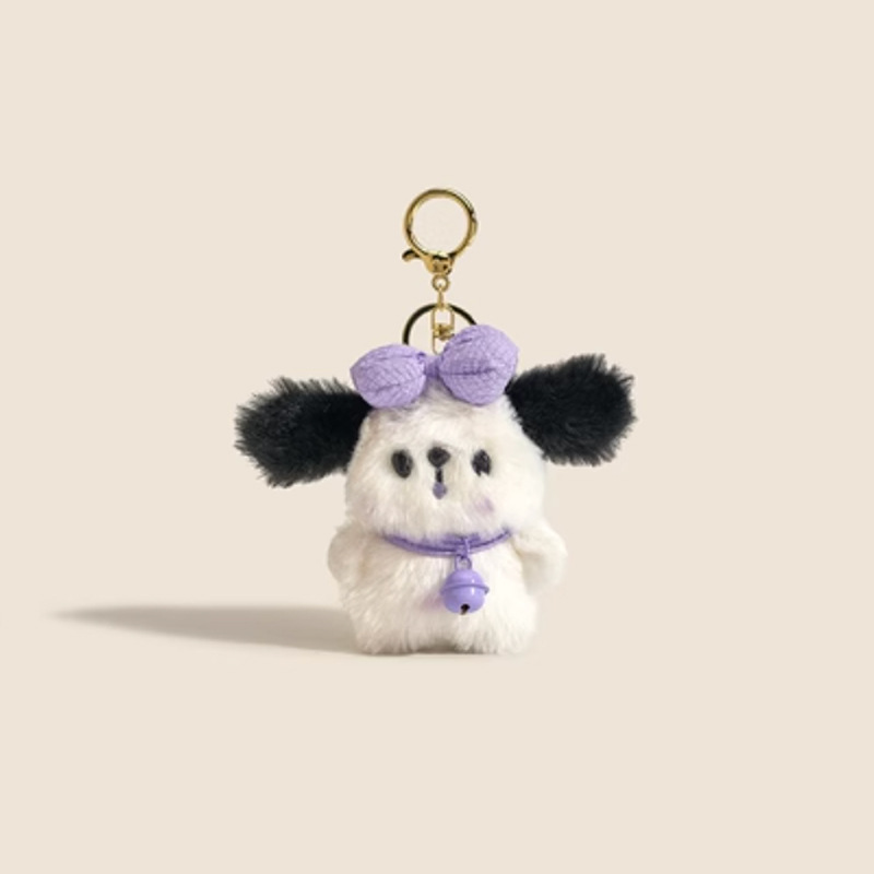 1 Piece Lovely Series Sweet Puppy With Bowknot & Bell Rayon Women's Bag Charms 