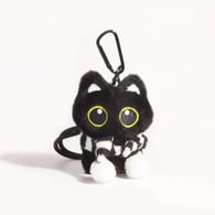 Black and white scarf-big eyed black cat Picture4