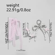 Pink Mesh Imitation Pearl Star Pendant Set of 3 