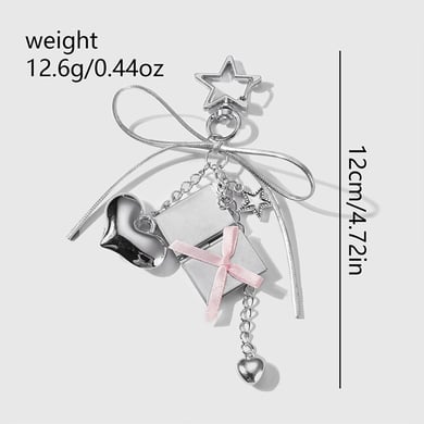 1 Piece Romantic Series Sweet Heart Alloy Women's Bag Charms h5 Picture2