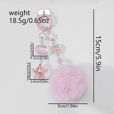 1 Stück Simple Series Sweet Bow Knot Resin Damen Taschenanhänger h5 Bild2