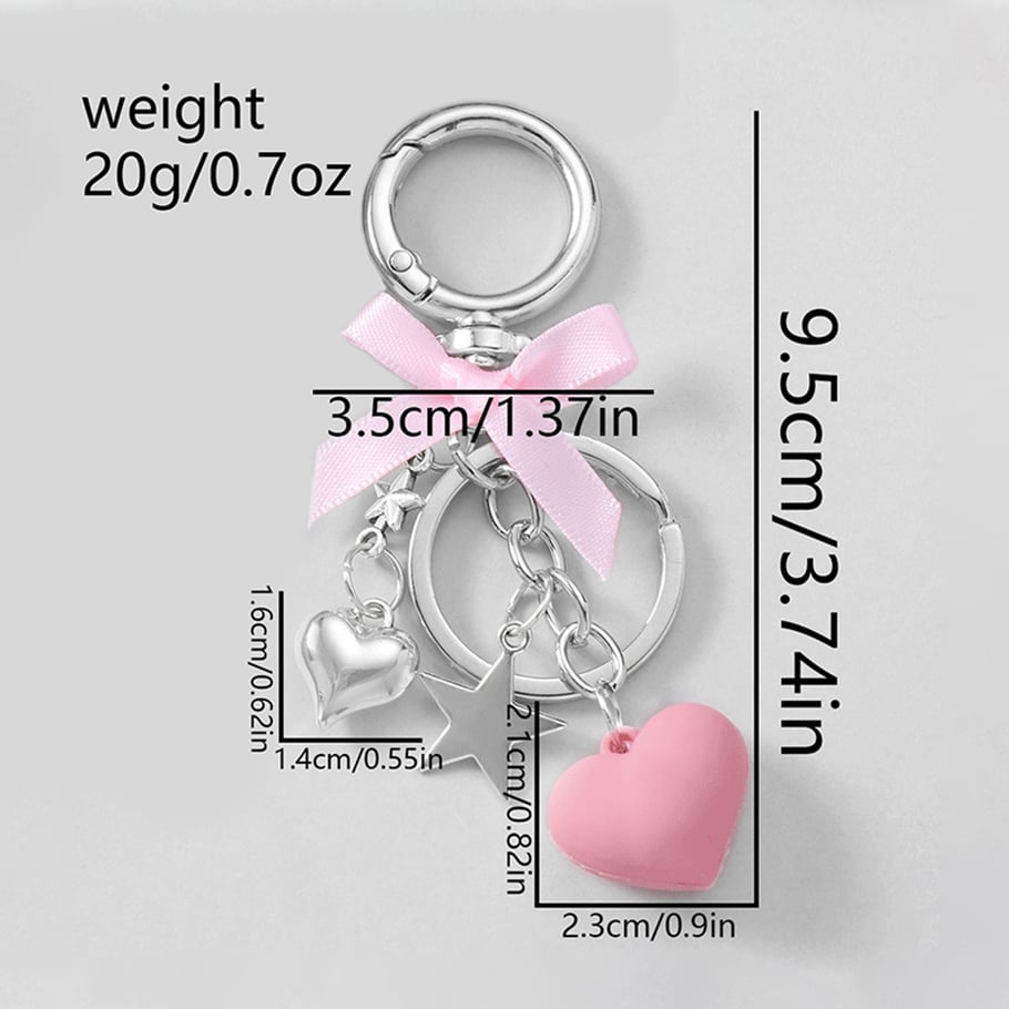 1 Piece Romantic Series Sweet Heart Alloy Women's Bag Charms 