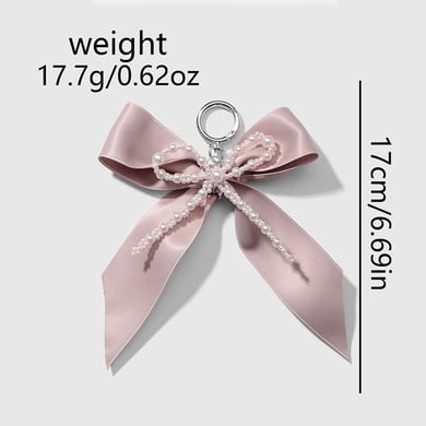 1 Piece Romantic Series Sweet Bow Knot Resin Artificial Pearl Women's Bag Charms h5 Picture2