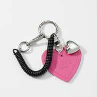 1 Rose Red Heart Phone Line Keychain 
