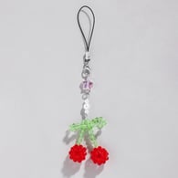 1 red cherry pendant mobile phone charm 
