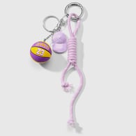 1 lavender braided rope size 23 basketball keychain Picture2