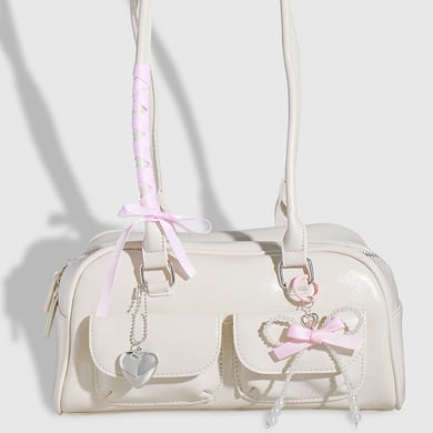 1 Stück Romantische Serie Süße Schleife Knoten Legierung Damen Tasche Charms h5 Bild2
