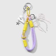 1 white shoe bow hanging rope keychain Picture3