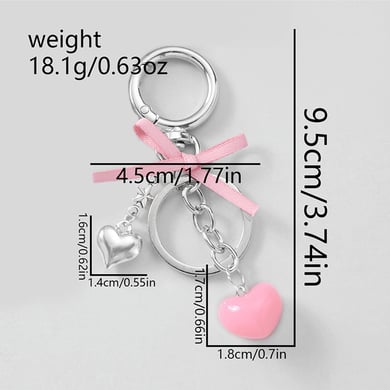1 Piece Romantic Series Sweet Heart Alloy Women's Bag Charms h5 